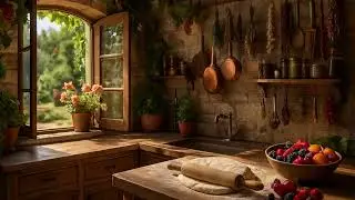 Cozy Fantasy Kitchen Ambience &ndash; Warm Rustic Cottage Cooking | 3 Hours
