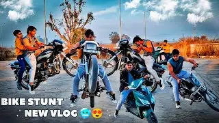 Bike riding and scooty riding | Bike stunt new vlog |  Villi Stunt Splendor Bike new vlog 🔥