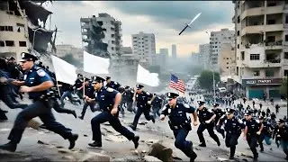 il y a 1 heure ! Des millions de policiers am&eacute;ricains se sont rendus et ont fui, voil&agrave; ce qui s&rsquo;est