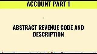ACCOUNT PART 1