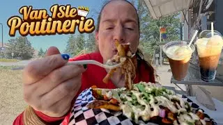 3 Poutines, Cherry Coke Float and Cold Brew Coffee Float from Van Isle Poutinerie