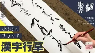 【書道】 漢字行草作品の書き方〜筆の特徴に合わせた書き分け！〜＜書濤2025 6月号 解説⑦条幅 漢字行草＞半切 半折 書道作品制作