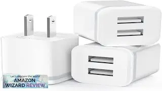 USB Wall Charger LUOATIP 3-Pack 2.1A/5V Dual Port USB Cube Power Adapter Review