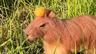 Making Capybara needle felting tutorial