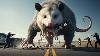 The Silent Heroes Save the Helpless Dog from the Terrifying Attack of a Giant Opossum