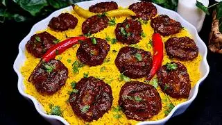 وجبة غدا سريعة في الفرن 😍 كفتة مع رز بسمتي زي المطاعم  تنفع للعزومات وتبهر ضيوفك