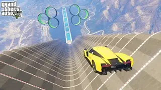 100,000 Stairs Mega Ramp Challenge Only 0.0006% People Can Complete This Race in GTA 5!