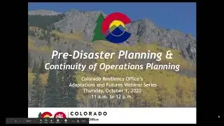 Pre-disaster planning and Continuity of Operations Planning