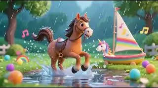 Horsey Hooves Go Splash Splash Splash | Nursery Rhymes & Kids Songs &ndash; Description