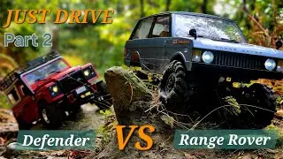 MN168 Rc Crawler Battle! Range Rover VS Defender D90
