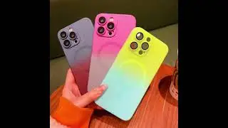 LuxuryKase Gradient Pattern Soft Silicone with Camera Lens Protector,