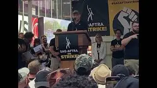 Christian Slater Speech at SAG AFTRA 2023 Strike