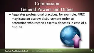 Rowlett Real Estate School - FREC Quasi-Legislative Powers - Florida Real Estate
