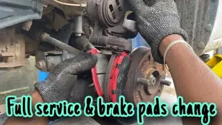 How to brake pads change & full service wagon R #car #service #automobile #prasad_autolife