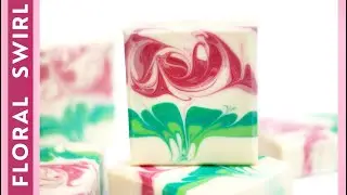How to make Floral Swirl Soap | Cold process soap making