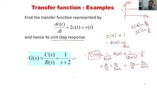 Lecture 8: More on Transfer Functions