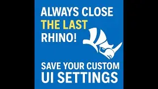 Always Close the Last Rhino! 🦏 | Save Your Custom UI Settings Easily