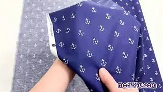 navy blue maritime anchor fabric by Michael Miller