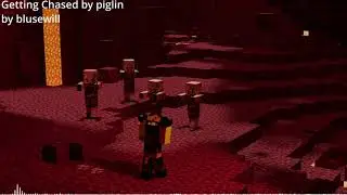 Getting Chased by piglin | Minecraft - Pigmosh