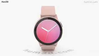 Samsung Galaxy Watch Active 2 40mm Aluminium Pink Gold 3D model by 3DModels.org