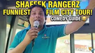 The FUNNIEST Tour Guide Ever! 😂 Shafeek Rangerz at Film City #filmcitymumbai #mumbaivlog #mumbai 