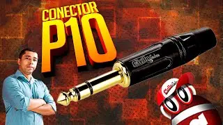 Conector P10 Estéreo Linha Gold | Plug P10 Profissional para Cabo de Microfone