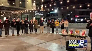 Locals honor the 4 University of Idaho students with a candlelight vigil