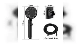 Review: High Pressure Shower Head 5 Modes Adjustable Showerheads Bathroom Accessories with Hos...