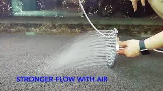 MUZT High Pressure Water Efficient Shower Head With Air & Without Air Comparison