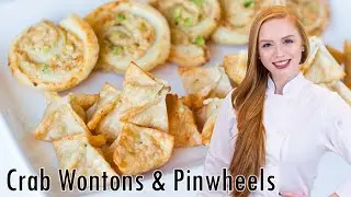 Crab Wontons and Pinwheels - EASY Seafood Appetizer!