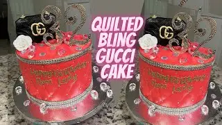 Gucci Handbag Cake | Quilted Bling Cake Tutorial | Easy Fondant Panel Method