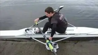 How to get into a single scull