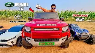 RC Biggest Defender 110 Car Vs RC TraxxasXmaxx Ultimate - Chatpat toy tv