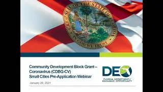 Community Development Block Grant - Coronavirus (CDBG-CV) Small Cities Pre-Application Webinar