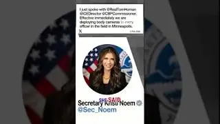 NEW: Noem orders bodycams for DHS agents amid Minneapolis unrest #shorts #us #news #ICE #DHS