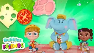 Bubbles and Friends Try Something New | Learning Cartoon & Song For Kids