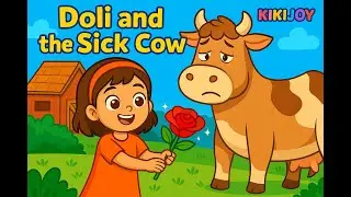 Doli and the Sick Cow 🐄🌹 | Healing Adventure Rhyme for Kids | KikiJoy #cartoon #kids