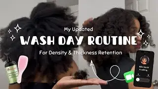 My Wash Day Routine for Density & Thickness Retention 🤎✨ | Type 4 hair natural hair