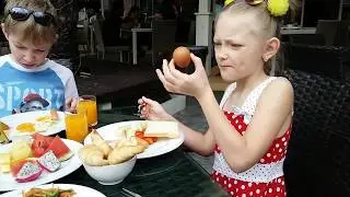 Завтрак в гостинице Голден си Паттайя / Breakfast at Golden sea hotel Pattaya