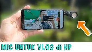 Mic Murah untuk vlog di HP - microphone shotgun murah tanpa splitter smartphone android iphone bisa