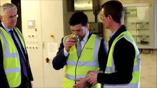 Conservative MP Stephen Crabb visits Brains Brewery in Cardiff, Wales, UK