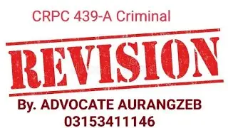 Criminal Revision Application U/S 439-A