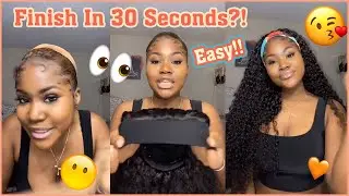 Get Your Hair Done In 30s!⏰ Easy Headband Wig Tutorial | Deep Wave Hairstyle #Elfinhair