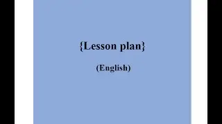 English lesson plan || Topic conjunction for class 4