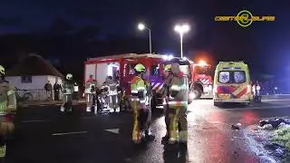 Vier zwaargewonden bij ernstig ongeval op Steenweg in Waardenburg