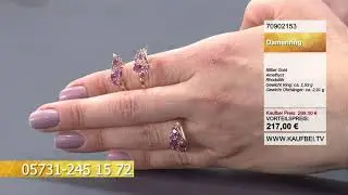 Damenring aus Rotgold 585 Amethyst und Rhodolith | Kaufbei Schmuck 70902153