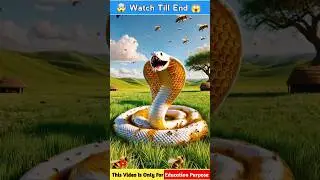 A Cow Saved The Snake From Millions Of Bees 😭 #ai #snake #cow #shorts