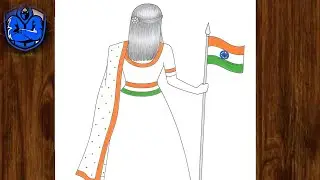 Independence Day drawing easy| Independence day poster drawing| I Love India drawing| Independence