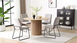 Penrose Oak Round Wood Pedestal Dining Table From Furniturebox