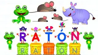 Bini ABC Academia De Lectura - Letter R - RANA, RAT&Oacute;N, RINOCERONTE | Bini Bambini Games